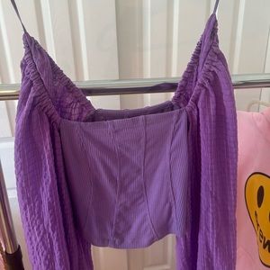 Urban Outfitters crop top with sleeves